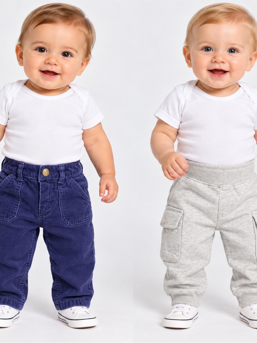 SONOMA LIFE + STYLE 3-6M Baby Gray Sweatpants/Joggers Navy Corduroy…